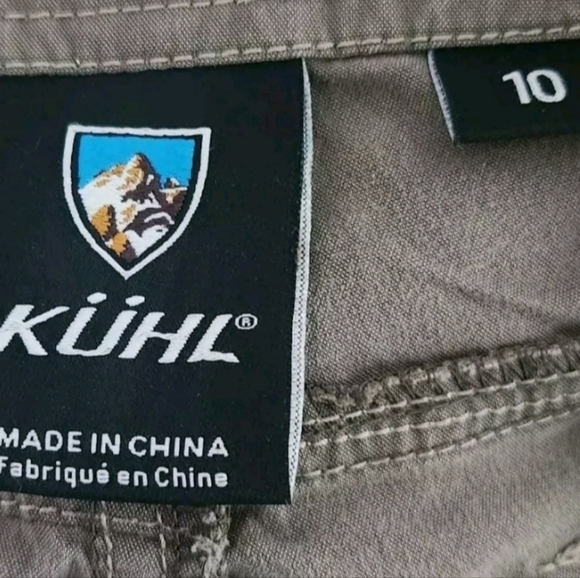 Kuhl Patina Dye Slate Olive Cargo Shorts Hiking Sport Size 10 Women - Picture 6 of 6